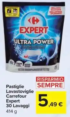 Carrefour Pastiglie Lavastoviglie Carrefour Expert 30 Lavaggi offerta
