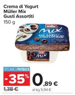 Carrefour Crema di Yogurt Müller Mix Gusti Assortiti offerta