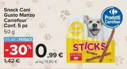 Carrefour Snack Cani Gusto Manzo Carrefour offerta
