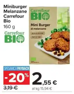 Carrefour Miniburger Melanzane Carrefour Bio offerta