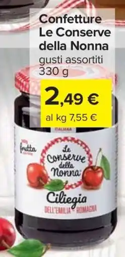Carrefour Confetture Le Conserve della Nonna offerta