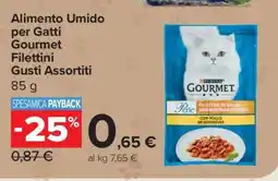 Carrefour Alimento Umido per Gatti Gourmet Filettini Gusti Assortiti offerta