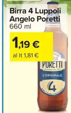 Carrefour Birra 4 Luppoli Angelo Poretti offerta