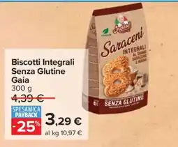 Carrefour Biscotti Integrali Senza Glutine Gaia offerta