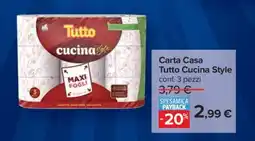 Carrefour Carta Casa Tutto Cucina Style offerta