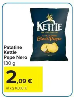 Carrefour Patatine Kettle Pepe Nero offerta