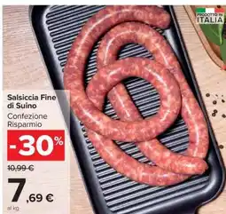 Carrefour Salsiccia Fine di Suino offerta