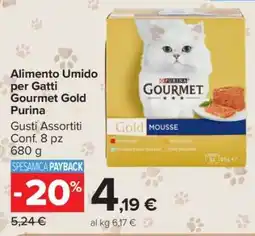 Carrefour Alimento umido per gatti Gourmet Gold Purina offerta