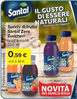 Carrefour Succhi di frutta Santal Zero Zuccheri offerta