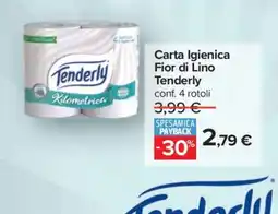 Carrefour Carta Igienica Fior di Lino Tenderly offerta