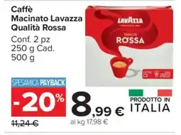 Carrefour Caffè Macinato Lavazza Qualità Rossa offerta