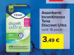 Carrefour Assorbenti Incontinenza Tena Discreet Ultra offerta