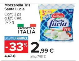Carrefour Mozzarella Tris Santa Lucia offerta