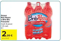 Carrefour Acqua Brio Rossa o Brio Blu Frizzante offerta