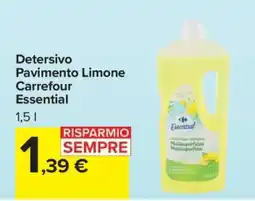 Carrefour Detersivo Pavimento Limone Carrefour Essential offerta