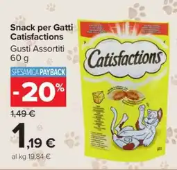 Carrefour Snack per gatti Catisfactions offerta