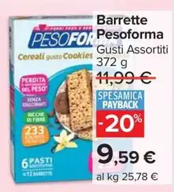Carrefour Barrette Pesoforma offerta