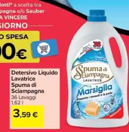 Carrefour Detersivo Liquido Lavatrice Spuma di Sciampagna offerta
