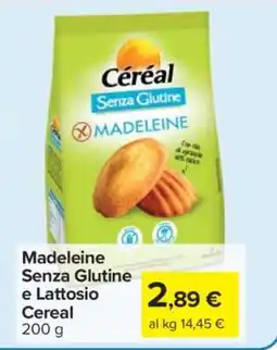 Carrefour Madeleine senza Glutine e Lattosio Cereal offerta
