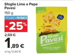 Carrefour Sfoglie Lime e Pepe Pavesi offerta
