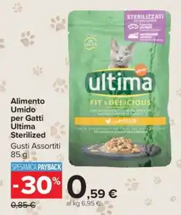 Carrefour Alimento Umido per Gatti Ultima Sterilized offerta
