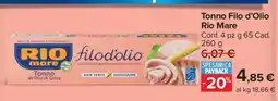 Carrefour Tonno Filo d’Olio Rio Mare offerta