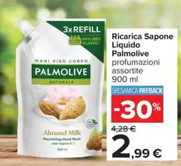 Carrefour Ricarica Sapone Liquido Palmolive offerta