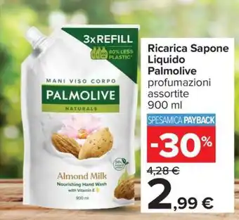 Carrefour Ricarica Sapone Liquido Palmolive offerta