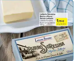 Carrefour Latteria Soresina Burro o Burro Senza Lattosio offerta
