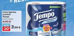 Carrefour CARTA IGIENICA COMFORT TEMPO offerta