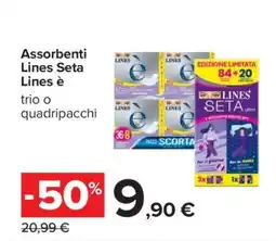 Carrefour Assorbenti Lines Seta Lines è offerta