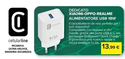 Carrefour cellularline ALIMENTATORE USB 18W offerta
