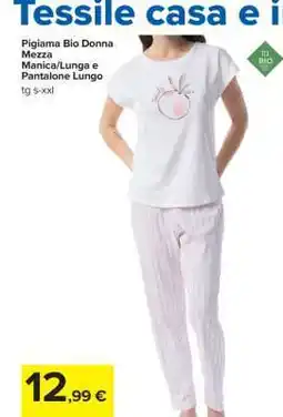 Carrefour Pigiama Bio Donna offerta