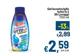 Qui Discount ACTIFF Gel lavastoviglie tutto in 1 36 Lavaggi offerta