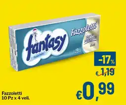 Qui Discount fantasy Fazzoletti 10 Pz x 4 veli offerta