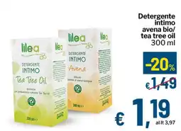 Qui Discount lilea Detergente intimo avena bio/ tea tree oil offerta