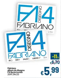 Qui Discount Fabriano album da disegno F4 liscio/ruvido offerta