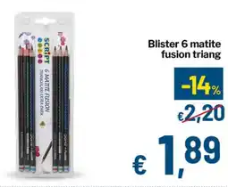 Qui Discount Blister 6 matite fusion triang offerta
