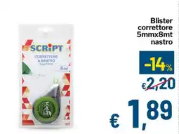 Qui Discount Blister correttore 5mmx8mt nastro offerta