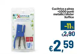 Qui Discount Cucitrice a pinza +1000 punti metallici blister Xoffice offerta