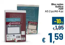 Qui Discount Bloc notes Xoffice 70ff offerta