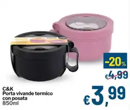 Qui Discount C&K Porta vivande termico con posata offerta