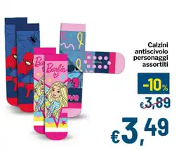 Qui Discount Calzini antiscivolo personaggi assortiti offerta