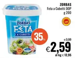 Famila ZORBAS Feta a Cubetti DOP offerta