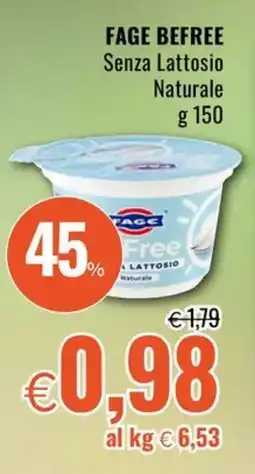 Famila FAGE BEFREE Senza Lattosio Naturale offerta