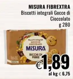 Famila MISURA FIBREXTRA Biscotti integrali Gocce di Cioccolato offerta