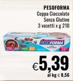 Famila PESOFORMA Coppa Cioccolato Senza Glutine offerta