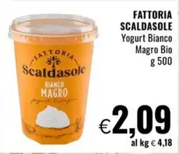 Famila FATTORIA SCALDASOLE Yogurt Bianco Magro Bio offerta