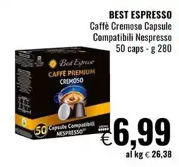 Famila BEST ESPRESSO Caffè Cremoso Capsule Compatibili Nespresso 50 caps offerta
