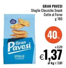 Famila GRAN PAVESI Sfoglie Classiche Snack Cotte al Forno offerta